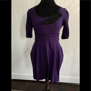 Purple and black dress
